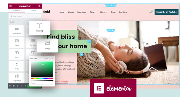 Suki Elementor Template Kit + Elementor